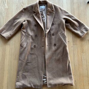 Aritzia Babaton "The Slouch" Camel and Wool Coat - Size Small